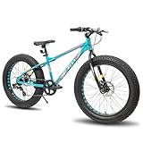 Hiland Kinder Fat Tire Fahrrad Fettrad Kinderfahrrad 7-Gang,...