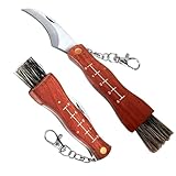 XULEGGNK Pilzmesser Mit Bürste, 21cm schwammerlmesser für Pilzsammler, Pilz...