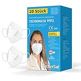 TechniSat TECHNIMASK FFP2 Maske – 20 Stück Atemschutzmaske (5-lagig mit 3x...