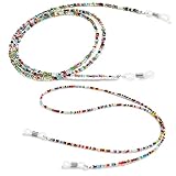 ZoeTekway 2er Pack Brillenketten für Damen, Lesebrillenbänder Halsband, Damen...