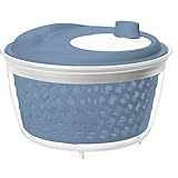 Rotho Fresh Salatschleuder, Kunststoff (PP) BPA-frei, blau/transparent, 4.5l...