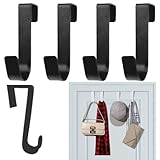 5er Set Türhaken,Handtuchhaken Universal,Schwarz Türhaken zum Einhängen...