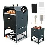 BALHEKA Pizzaofen Outdoor 4-in-1 | Pizza, Grill & Feuerstelle | Gartenofen mit...