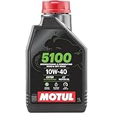 Motul 104066 Motorrad-Motoröl, 4 Takt, 10 W/40 (Teilsynth.), Anzahl 1 schwarz...