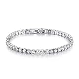 BSLVWG 4MM Frauen Armband, Sterling Silber Tennis Armband für Frauen S925...
