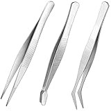 3 Praezisions Pinzette Set, Antistatische Edelstahl Pinzette, Industrie...