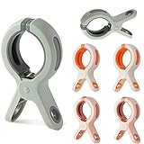 Carreuty 6PCS Große Klammern, Handtuchklammern für Strandliegen, Jumbo Größe...