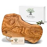 SOLTAKO 'The Catania Rustic Board' Brett aus Olivenholz (35-38 cm)...