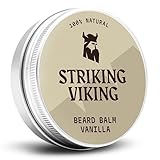 Striking Viking parfümfreier Bartbalsam Männer Vanille – Stylt, stärkt und...