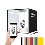 PULUZ Fotostudio Lichtzelt, LED Fotobox mit dimmbaren Lampen, Mehrere...