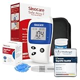 Blutzuckermessgerät, Zuckermessgerät mit Blutzuckerteststreifen 25, Sinocare...
