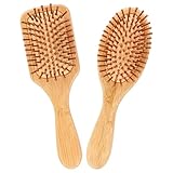 AKONE Haarbürste Bambus 2 Stück, Naturhaarbürste Holz, Haarbürsten mit...