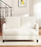 Domusensus 2 Sitzer Sofa, 2 Sitzer Kleinsofa, Ganz aus Holz-Couch, Teddy Fleece...