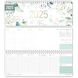 Häfft® Wochen-Tischkalender 2025 quer 'Blattgold' 1 Woche 2 Seiten,...