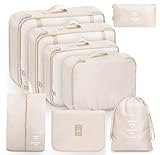 MURISE 8 Teilige Packing Cubes, Kleidertaschen, Koffer Organizer für Urlaub und...