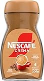 NESCAFE NESCAFÉ CLASSIC Crema, löslicher Bohnenkaffee aus mitteldunkel...