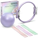 EgoNova Pilates Ring Set: 35cm Magic Circle mit doppelten gepolsterten Griffen,...