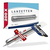 Sterile lanzetten stechhilfe 200 Stück – blutlanzetten einzeln verpackt -...