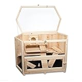 Hamsterkäfig MATS aus Holz - Maße: 90x55x55 cm - zur Nutzung im Innenbereich -...