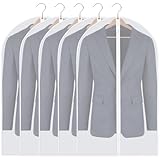 5 Stück Kleidersack, Kleidersäcke Mottensicher Transparent Kleidersäcke 60 *...