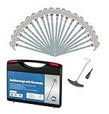 Schraubheringe Set 20 Stück 20 cm Ø7mm mit Transportbox und Bit für...