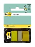 Post-it Index Haftstreifen, Standard, Gelb, 50 Stück, 25.4 x 43.2 mm - Für...