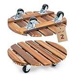 Bamworld Pflanzenroller 2er Set, rund 30,5 cm, belastbar bis 130 kg, mit...