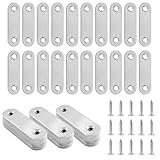 20 Stück Flachverbinder Edelstahl, Lochplatte Metall, Holzverbinder...