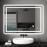Dripex Badezimmerspiegel Wandspiegel LED Badspiegel mit Beleuchtung mit...