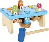small foot 5807 Klopfbank 'Hau den Vogel' aus Holz, buntes Design mit...
