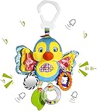 Funsland Baby Kinderwagen Spielzeug, Hängespielzeug mit Glocke, Clip auf...