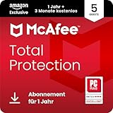 McAfee Total Protection (5 Geräte) 2025 | 15 Monate | Secure VPN,...