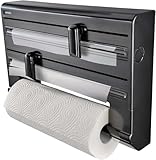 Leifheit Wandrollenhalter Parat Black, Küchenrollenhalter im modernen Design...