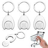 Svalor 3 Stück Einkaufswagenchip Schlüsselanhänger Mit Einkaufschip Metall,...