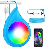 LED Poolbeleuchtung Unterwasser für Aufstellpool, 10W RGB Dimmbar...
