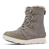 Sorel Damen-Winterstiefel, SOREL EXPLORER JOAN, Grau Quarry X Schwarz, 38 EU