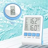 Funk PoolThermometer, WiFi Schwimmende Pool thermometer mit Indoor-Temperatur...