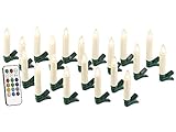 Lunartec LED Kerzen Tannenbaum: 20er-Set LED-Weihnachtsbaum-Kerzen mit...
