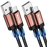 USB-C Schnellladekabel 3.1A [2Stück 3m] | Hochwertige Nylon-Ladekabel USB C...