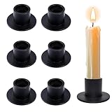 6 Stück Schwarze Kerzenständer,Retro Candlelight Dinner Kerzenhalter, für...