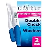 Clearblue Schwangerschaftstest Kombipack Double-Check Früh & Woche, 2 Tests (1...