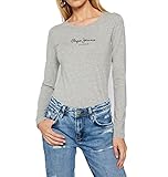 Pepe Jeans Damen New Virginia Ls N T-Shirt, Grau MARL , L