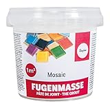 Rayher Fugenmasse für Mosaikarbeiten, reinweiß, 1A Qualität, Becher 500 g,...