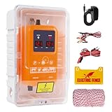 Weidezaungerät mit Weidezaun Seil 200 m, 15Km Reichweite 2 Joule 7 KV–13KV...