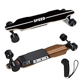 ExploTex Elektro Skateboard, Vierrädriges Longboard mit Zwei 450W Nabenmotoren,...