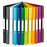 Idena 10426 - Ringbuch DIN A4, im 12er Set, 2-Ring-Mechanik mit 16 mm...