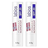 Neutrogena Norwegische Formel LSF 20 (2 x 4,8 g), Lippenbalsam für trockene und...