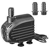Biling Teichpumpe mit Filter 450L/H Springbrunnen Pumpe, Ultraleise Aquarium...