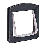 Relaxdays Haustierklappe 4 Wege, HxB 22x20cm, mit Magnet, abschließbar,...