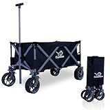 CCLIFE Bollerwagen Faltbar bis 80kg Belastbar Breite All Terrain Reifen...